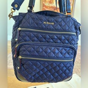 Like new. Limited, edition, MZ, Wallace Crosby magazine tote in deep purple blue